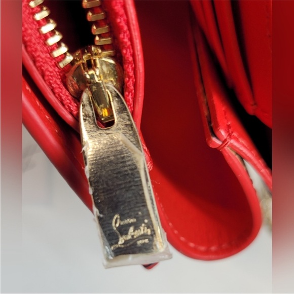 Christian Louboutin Tri Black & Leopard & Gold Studded Clutch / Shoulder Bag - Picture 9 of 12